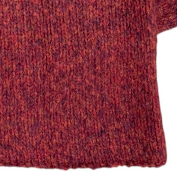 EILEEN FISHER Women's EUC Marled Turtleneck Wool Sweater Red | Size M - Picture 4 of 7